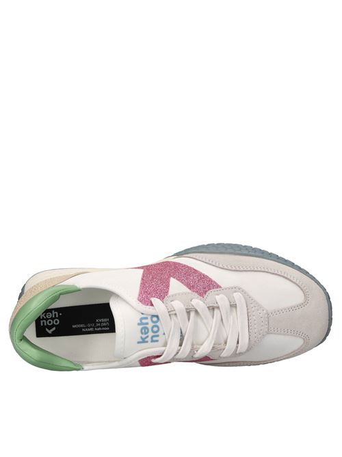 Sneakers in camoscio ecopelle e tessuto KEH NOO | S00KW9312BIANCO-MAGENTA-SKY